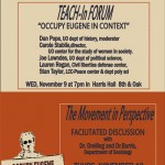 Why Occupy? Two Upcoming Events