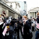 Occupy Eugene Celebrates Friday the 13th with Zombie Bank Protest